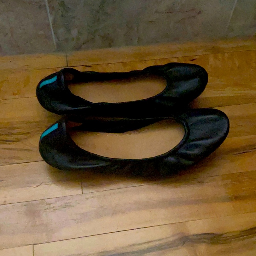 Tieks size 9 matte black leather shoes EUC worn 4x